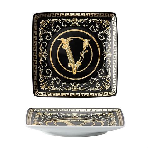 versace virtus gala black|Versace Virtus Gala Black Square Flat Dish 12cm .